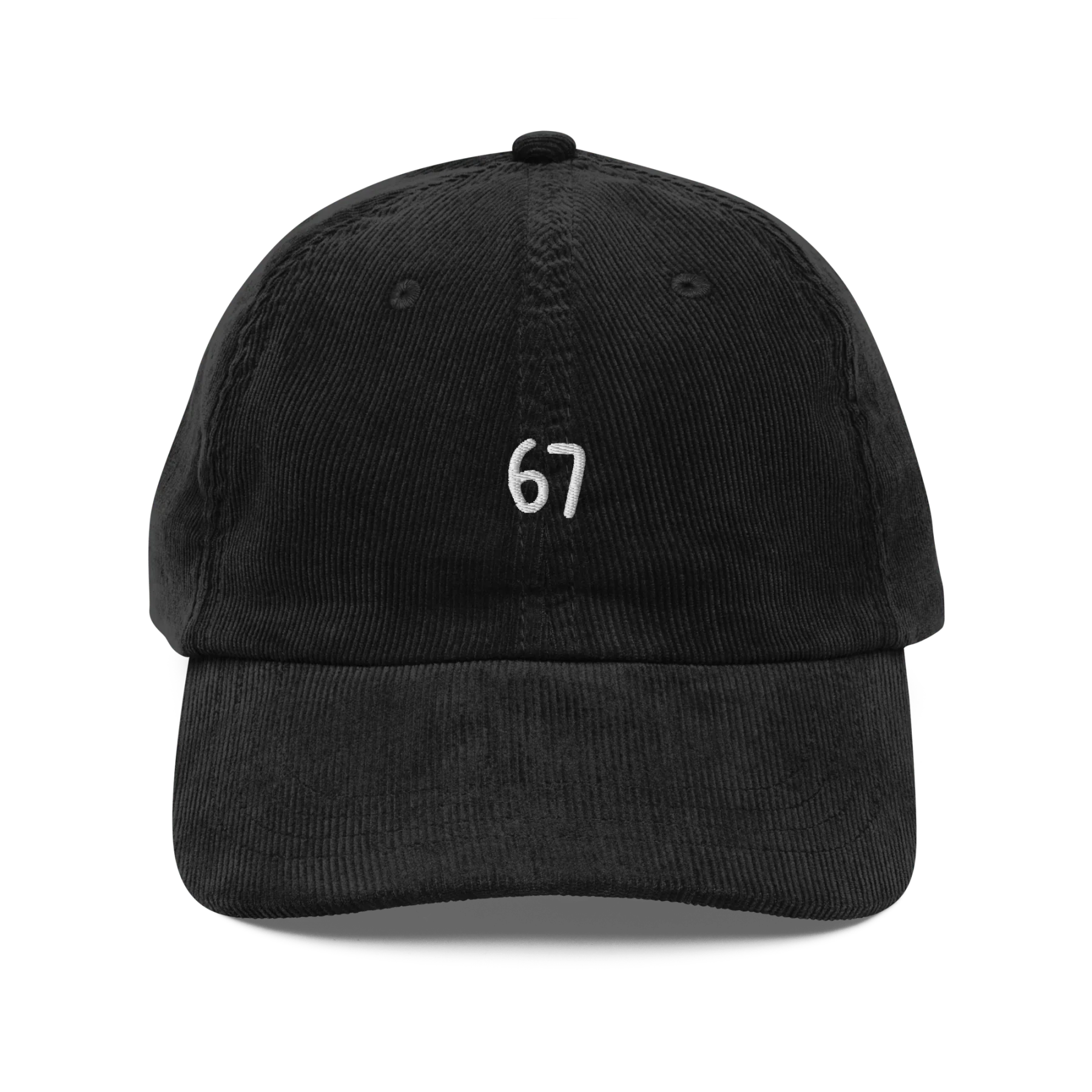 67 Embroidered Corduroy Hat - Six Seven