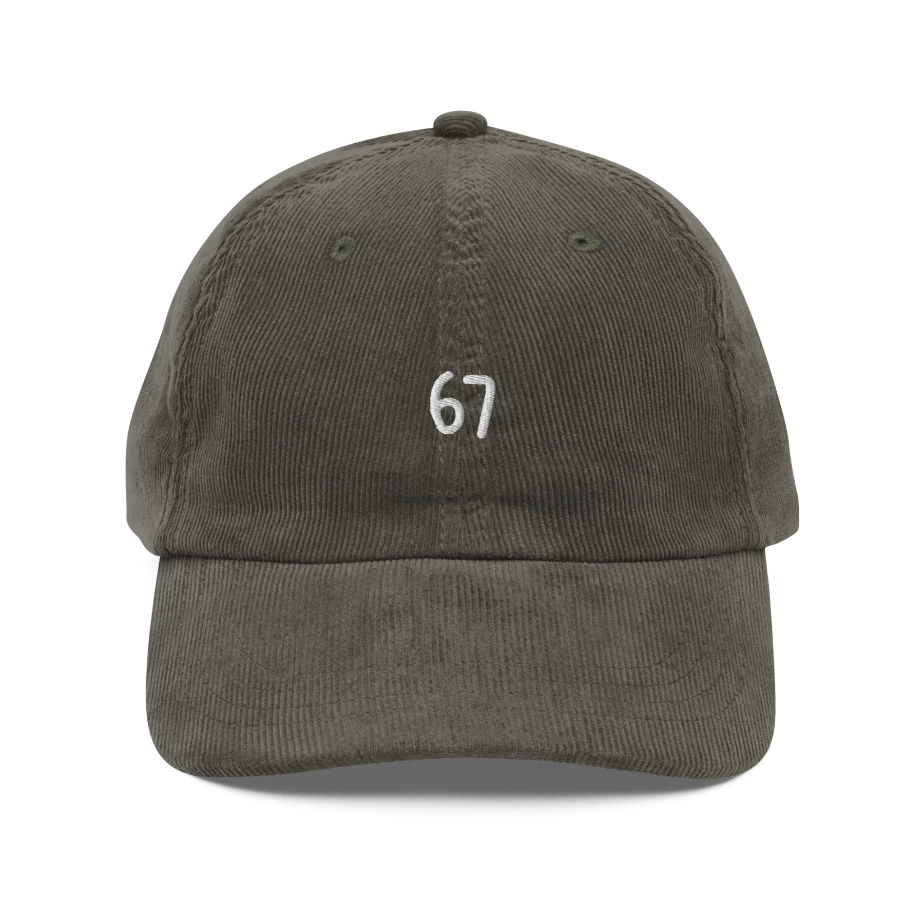 67 Embroidered Corduroy Hat - Six Seven - Image 3