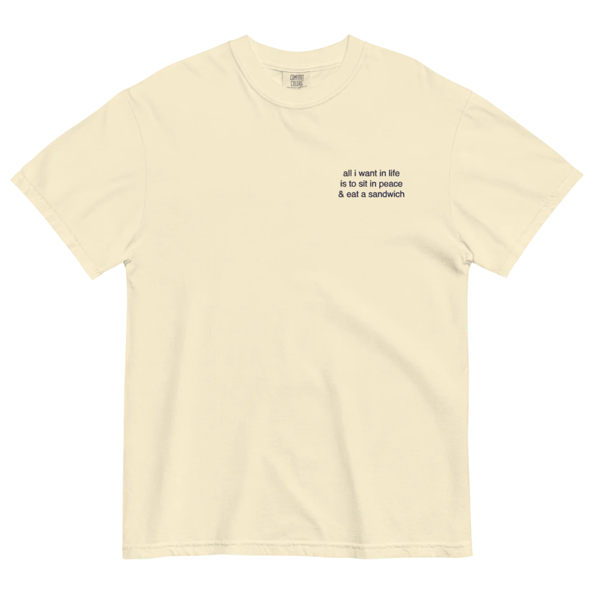 All I want in life is to sit in peace and eat a sandwich Embroidered Shirt - Image 3
