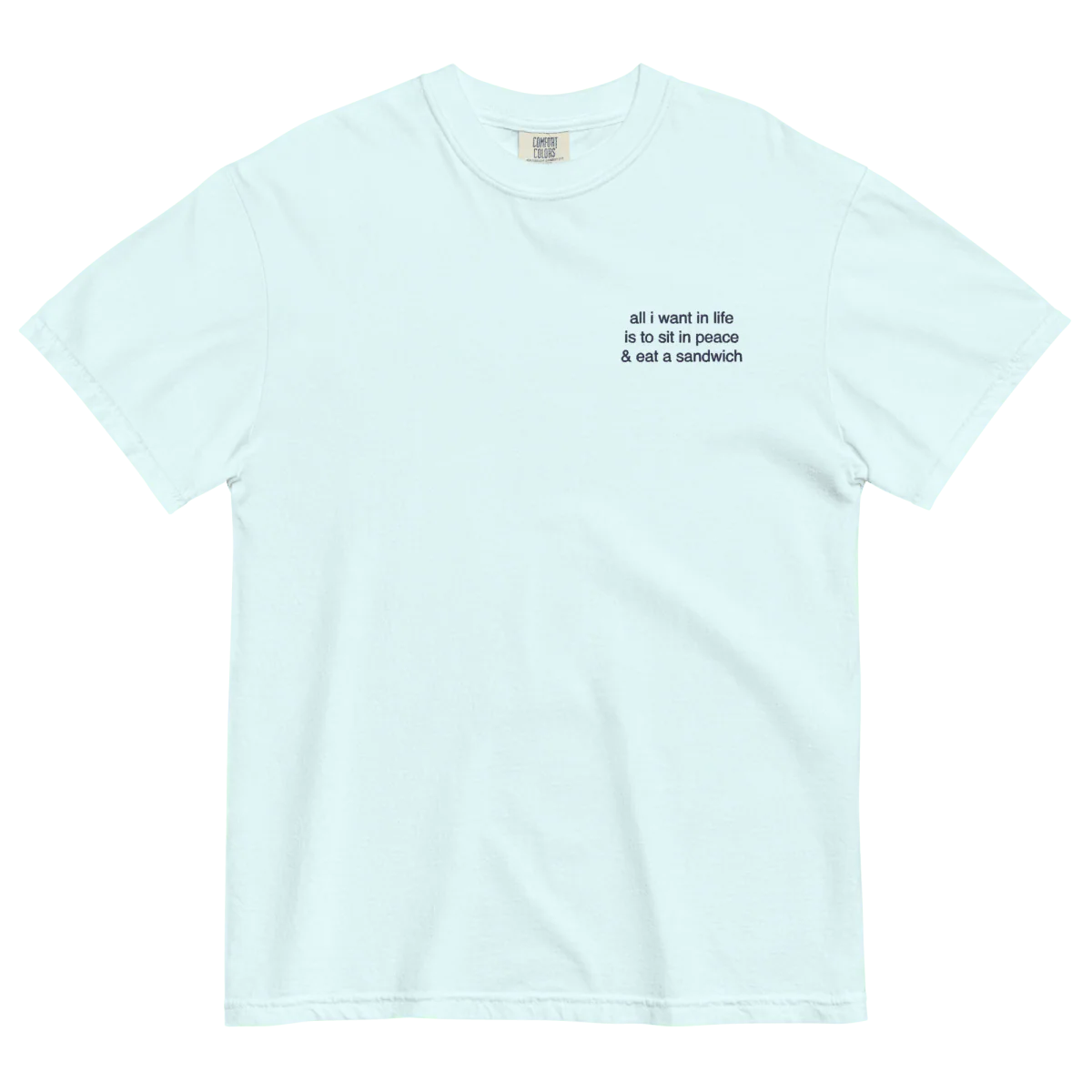All I want in life is to sit in peace and eat a sandwich Embroidered Shirt - Image 4