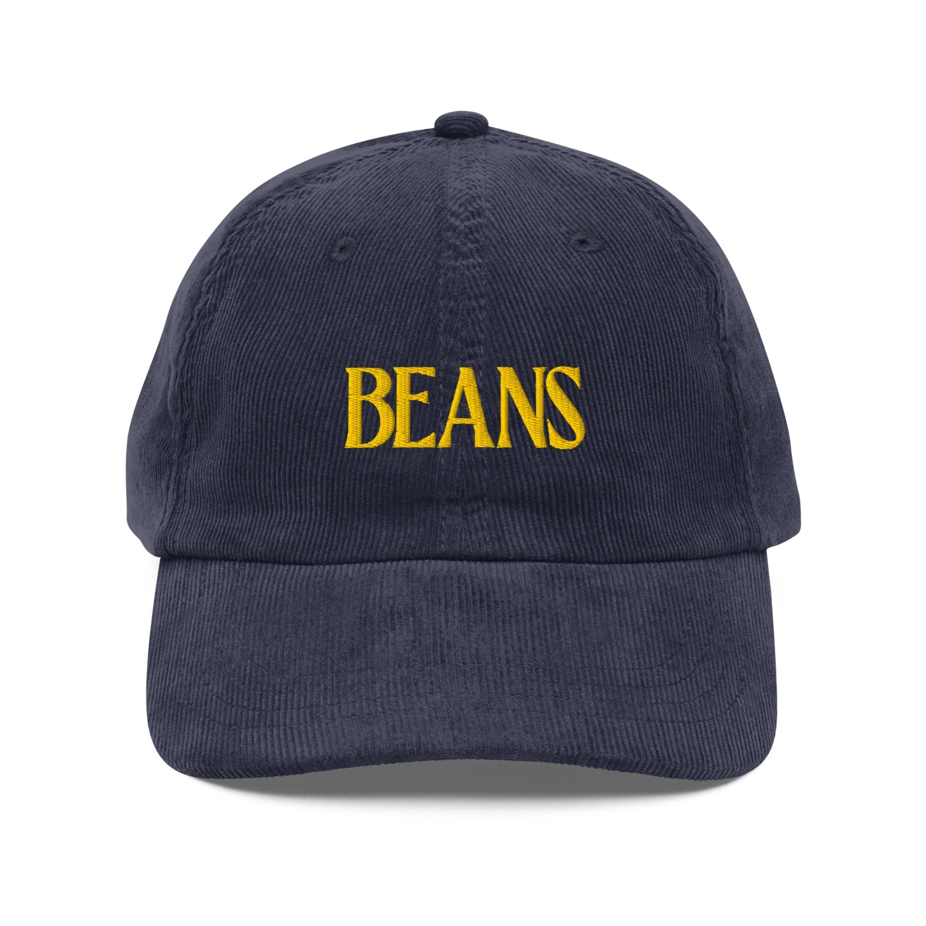 Beans Embroidered Corduroy Hat - Image 3