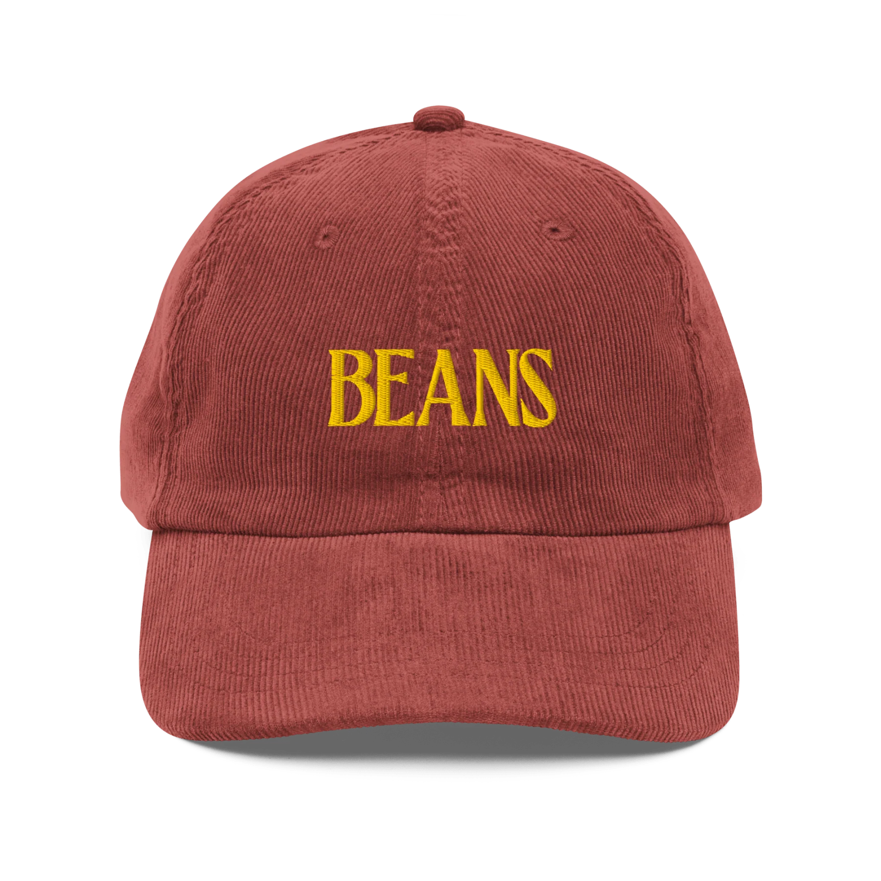 Beans Embroidered Corduroy Hat - Image 5