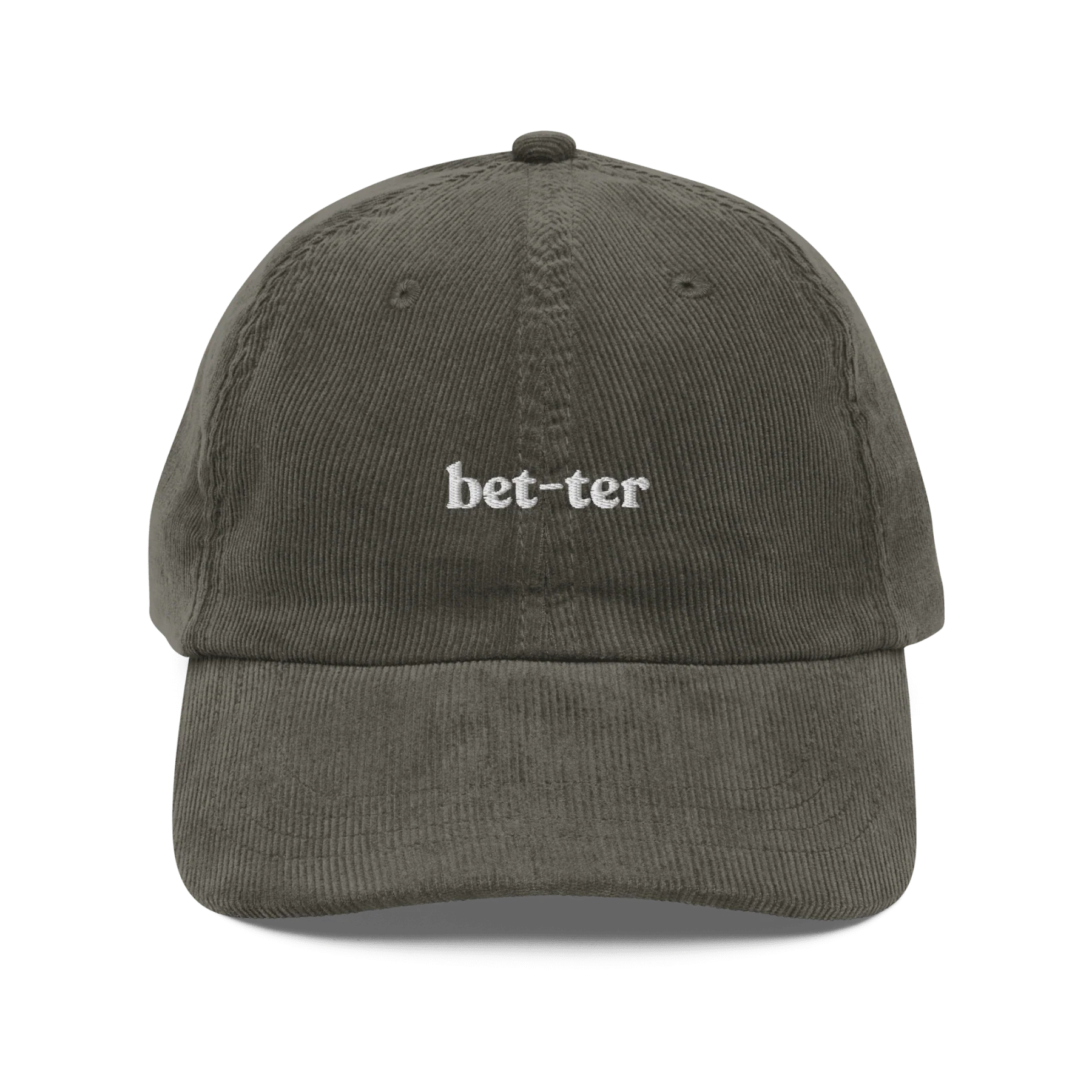Bet-ter Embroidered Corduroy Hat - Image 4
