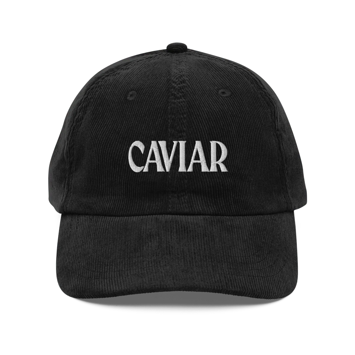 Caviar Embroidered Corduroy Hat