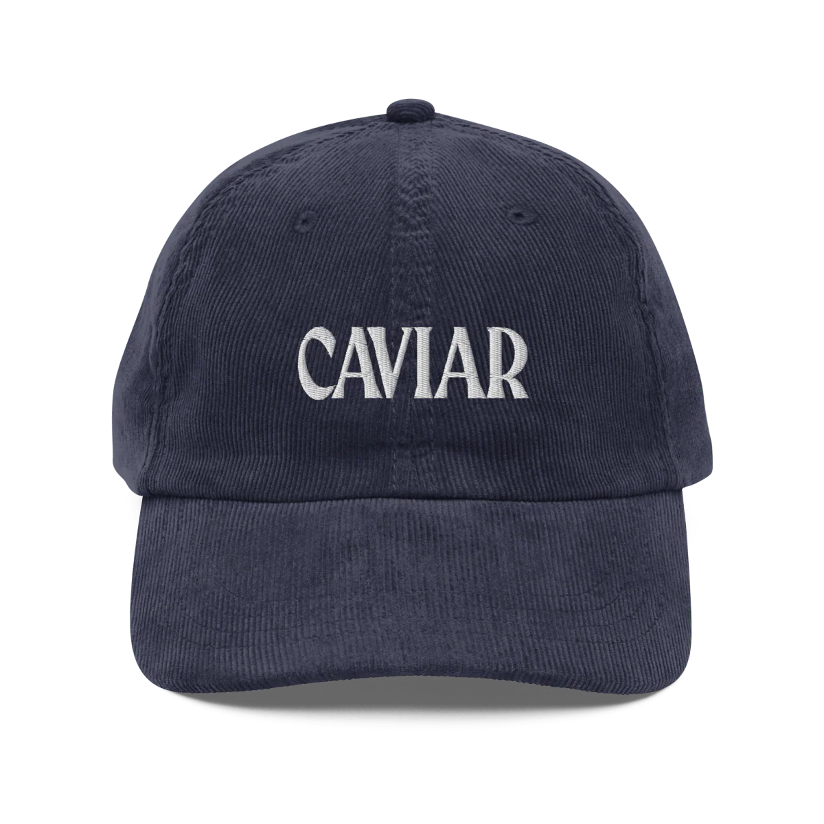 Caviar Embroidered Corduroy Hat - Image 2