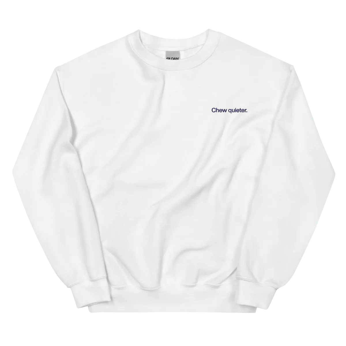 Chew quieter. Embroidered Sweatshirt - Image 4