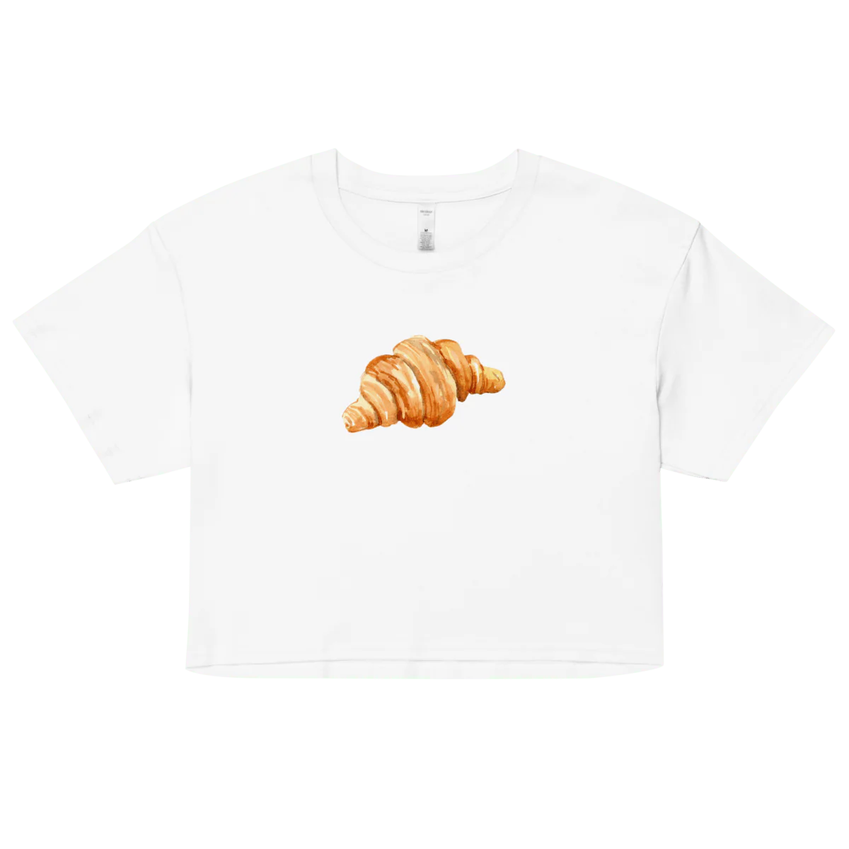 Un Croissant Watercolor Crop Top - Image 3