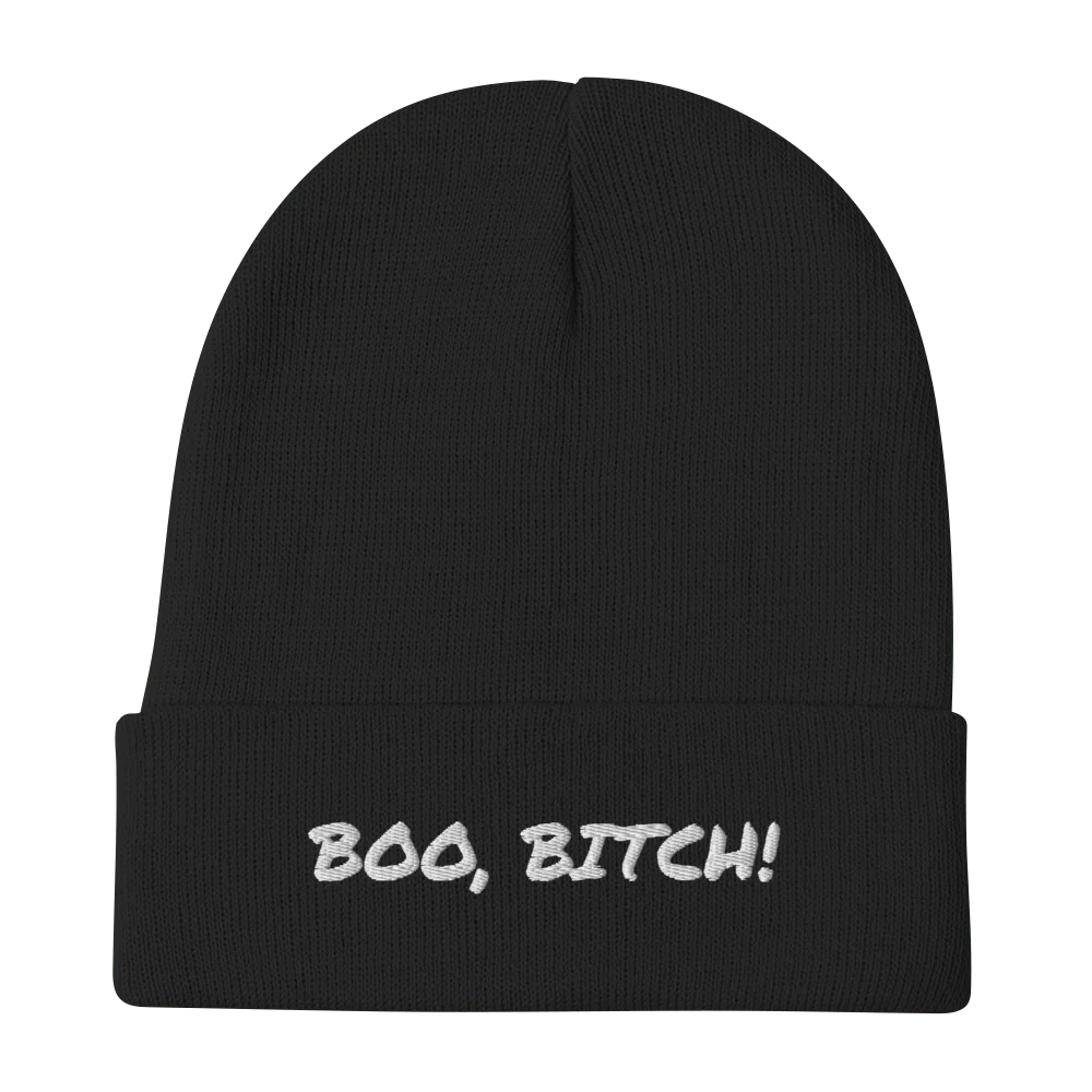 BOO, BITCH! Embroidered Beanie Halloween Hat