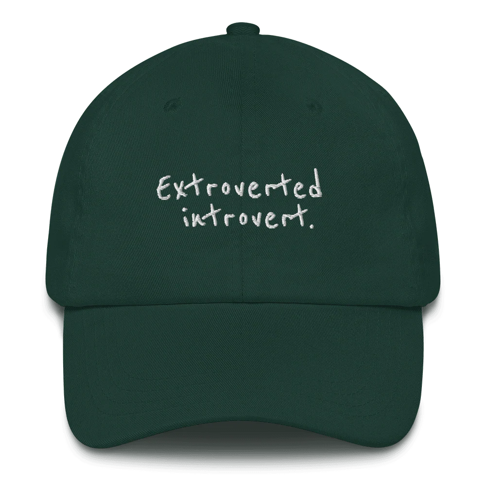 Extroverted Introvert Embroidered Hat - Image 3