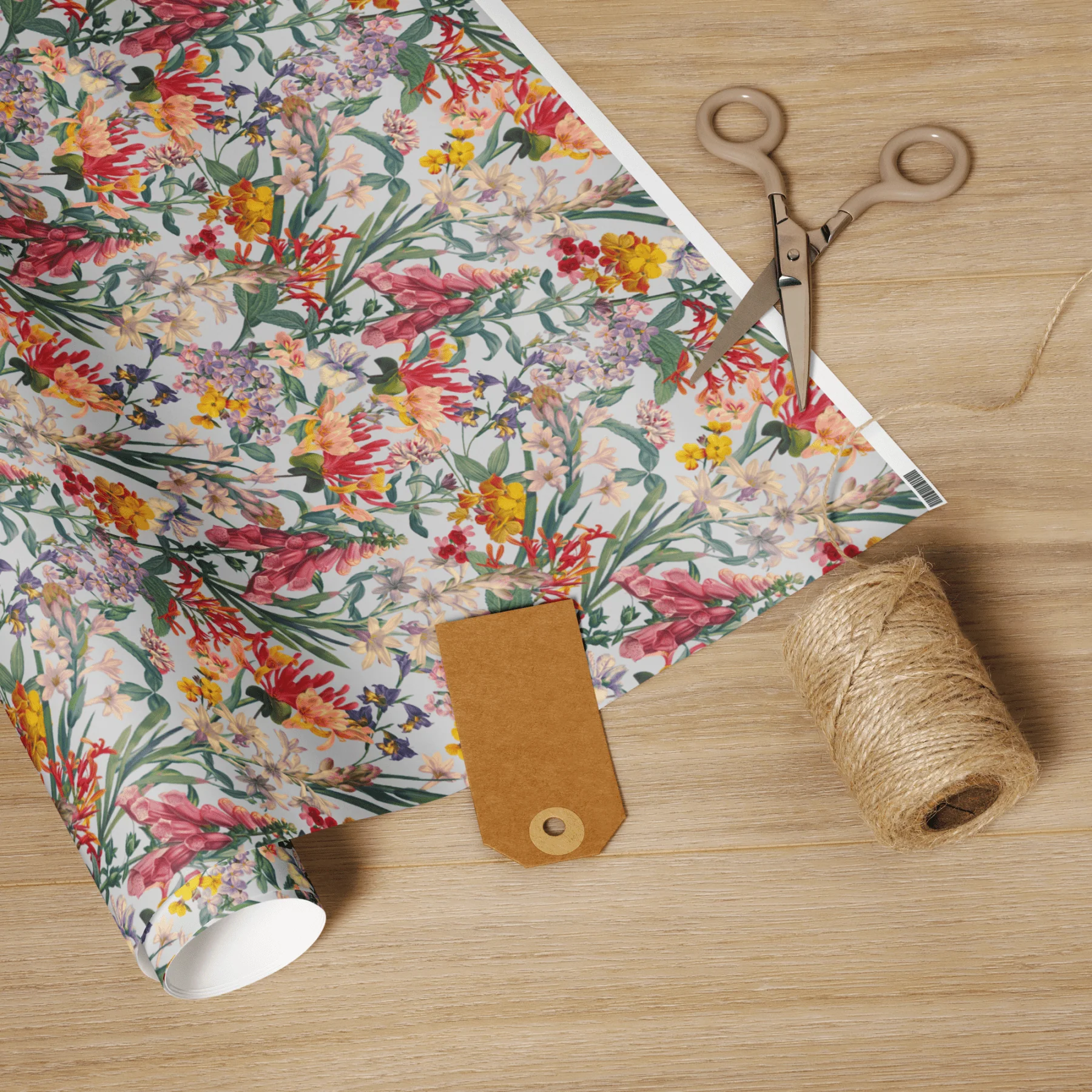 Flora Tropical Flowers Wrapping Paper - Image 2