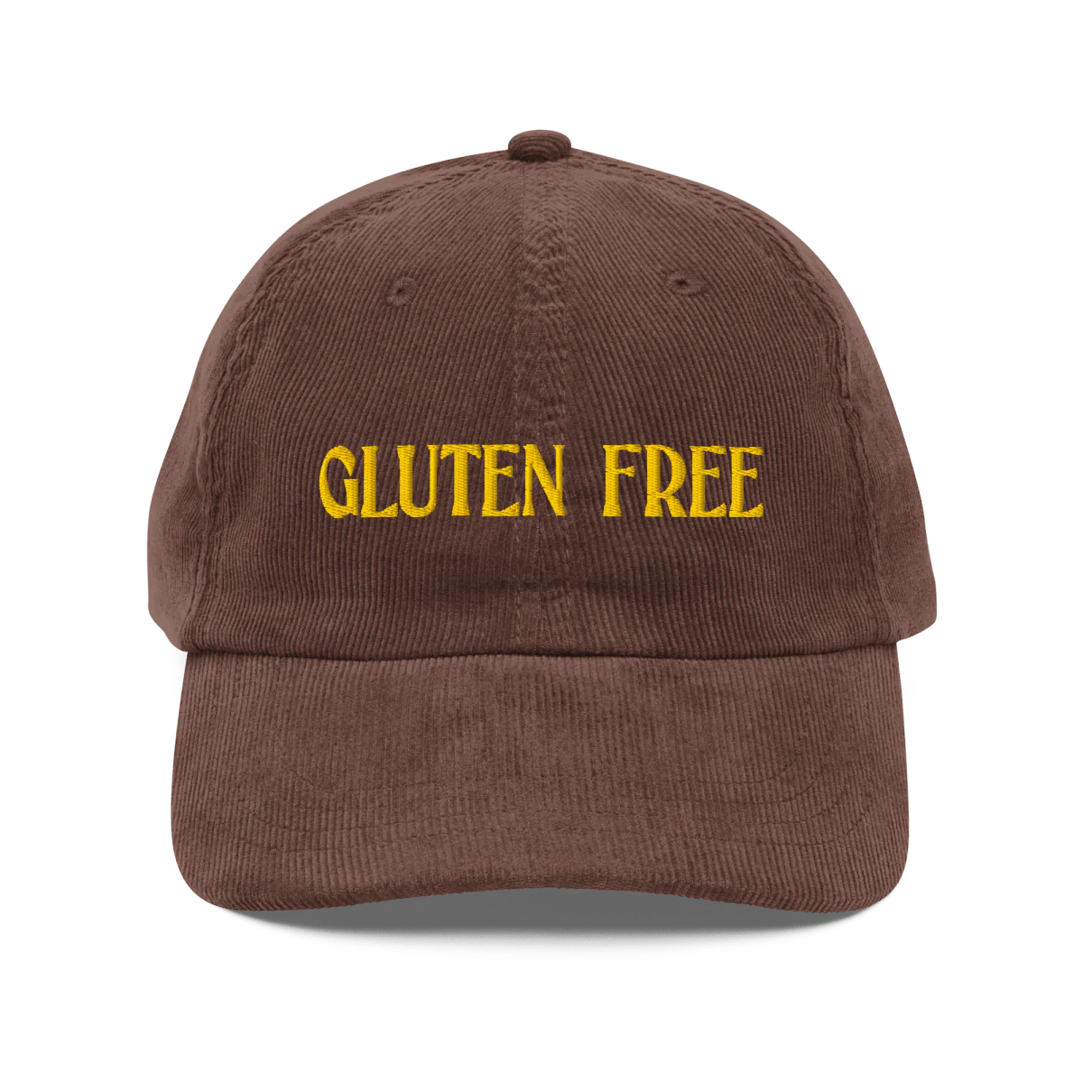 GLUTEN FREE Embroidered Corduroy Hat