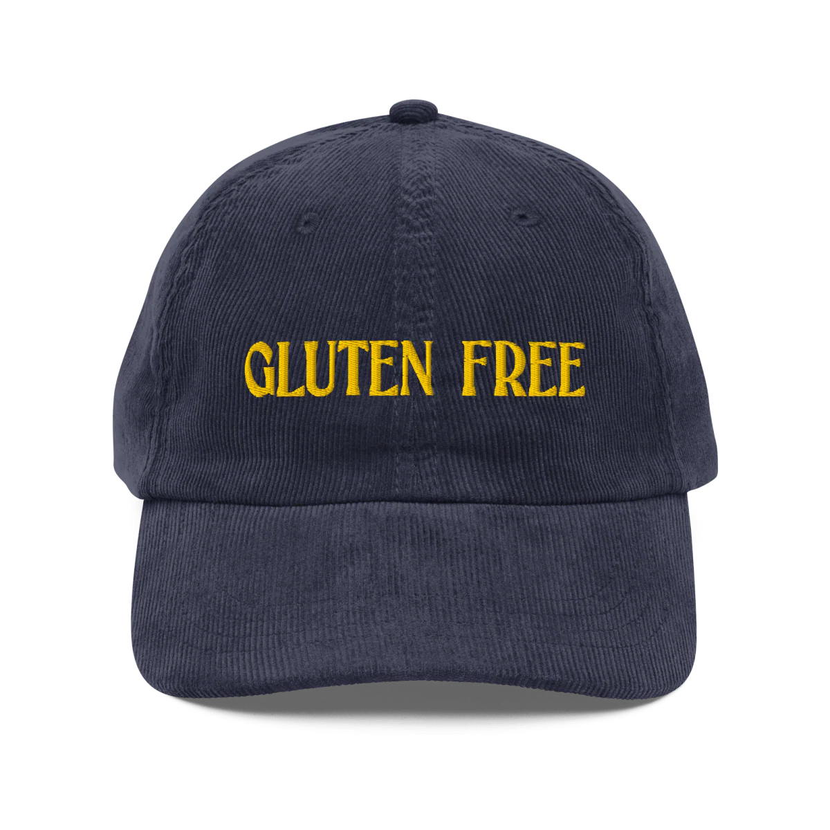 GLUTEN FREE Embroidered Corduroy Hat - Image 2