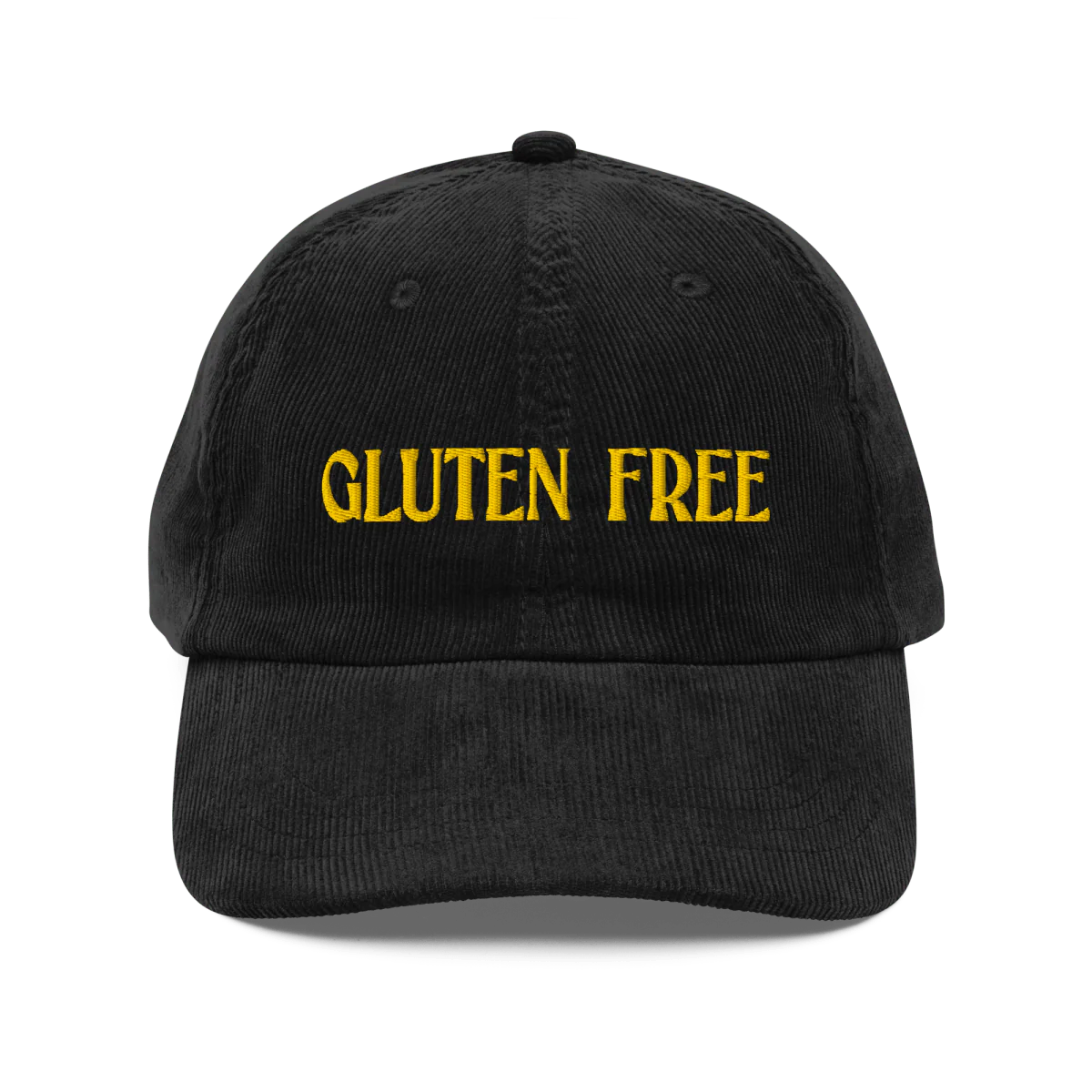 GLUTEN FREE Embroidered Corduroy Hat - Image 5