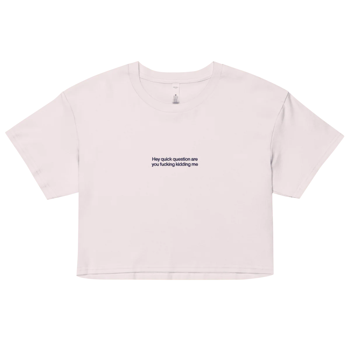 Hey quick question are you fucking kidding me Crop Top - Image 7