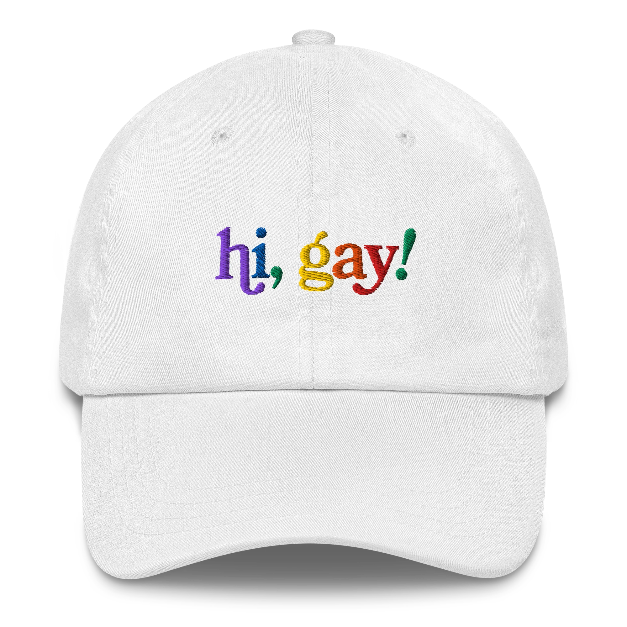 Hi, Gay! Embroidered Hat