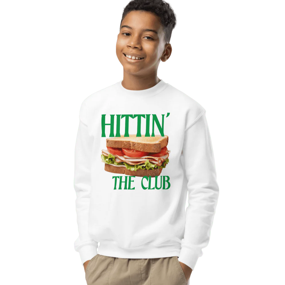 Hittin' The Club Youth Kids Sweatshirt - Image 4