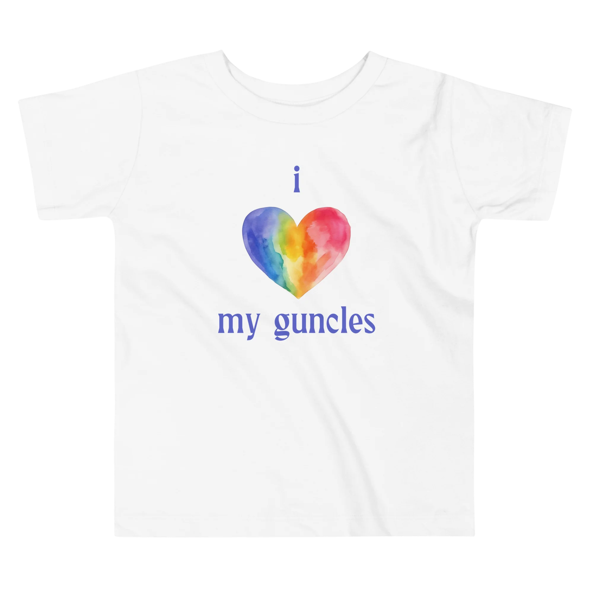 I Heart My Guncles Toddler Short Sleeve Tee
