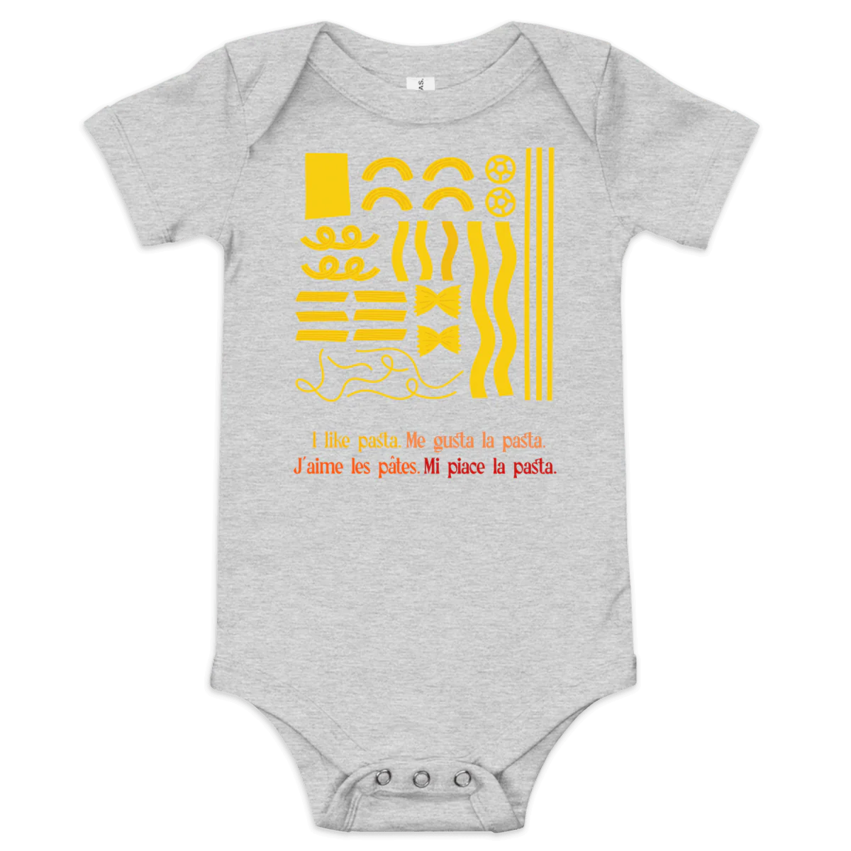 I like pasta. Baby Onesie - Image 4