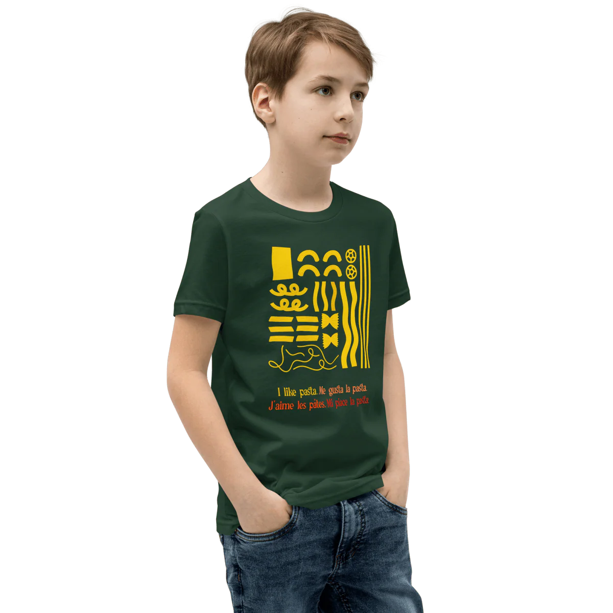 I like pasta. Youth / Kids T-Shirt - Image 3