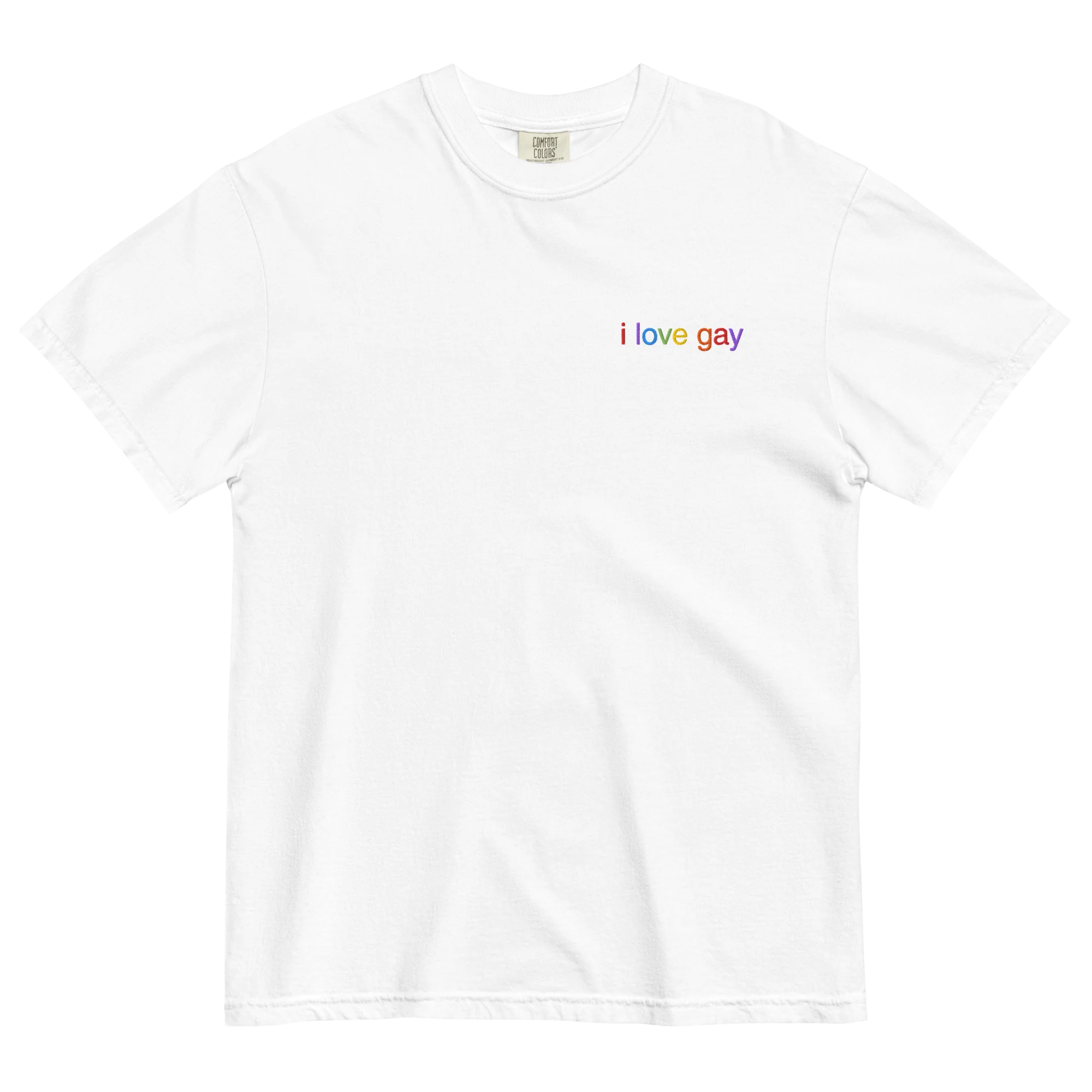 I Love Gay Embroidered T-Shirt