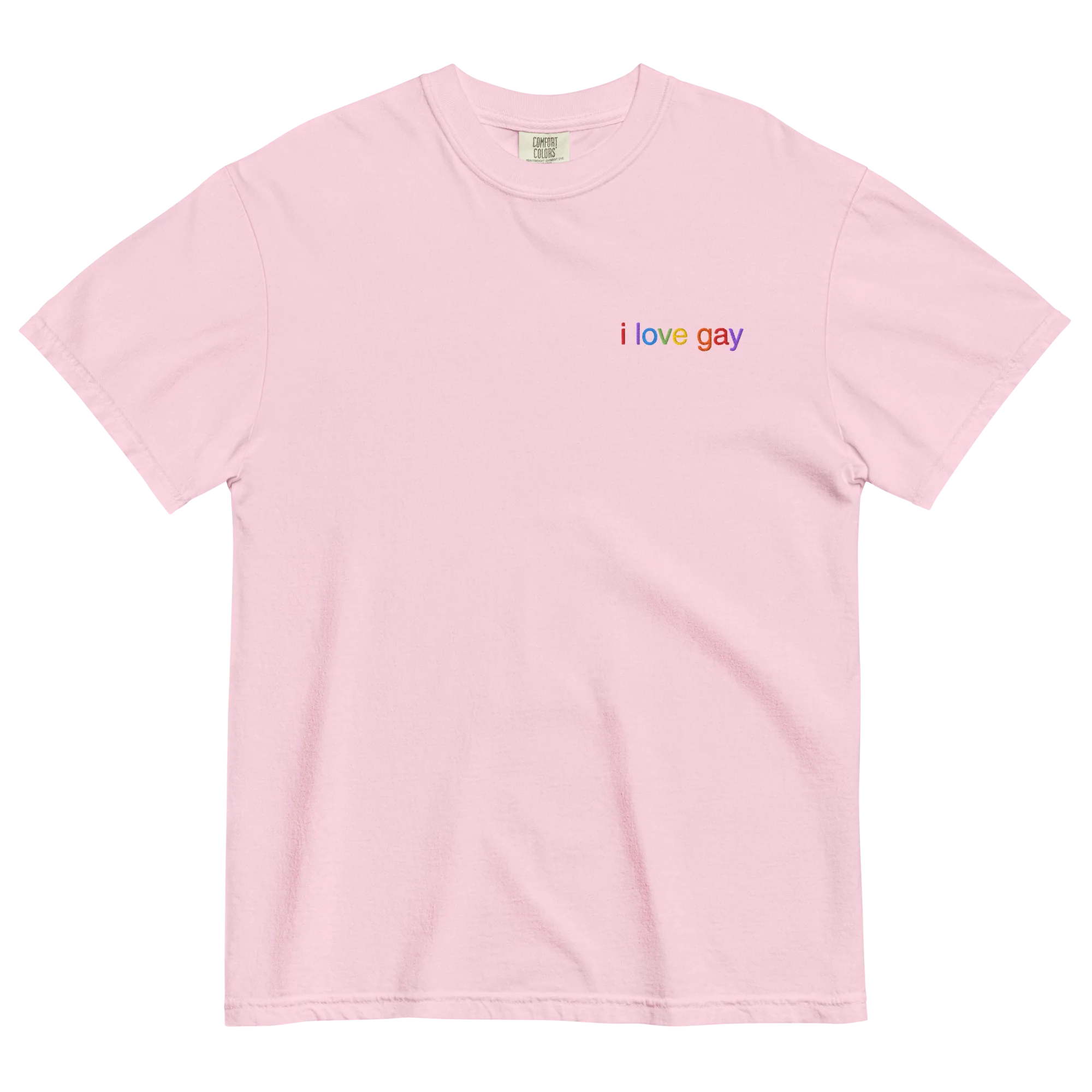 I Love Gay Embroidered T-Shirt - Image 3
