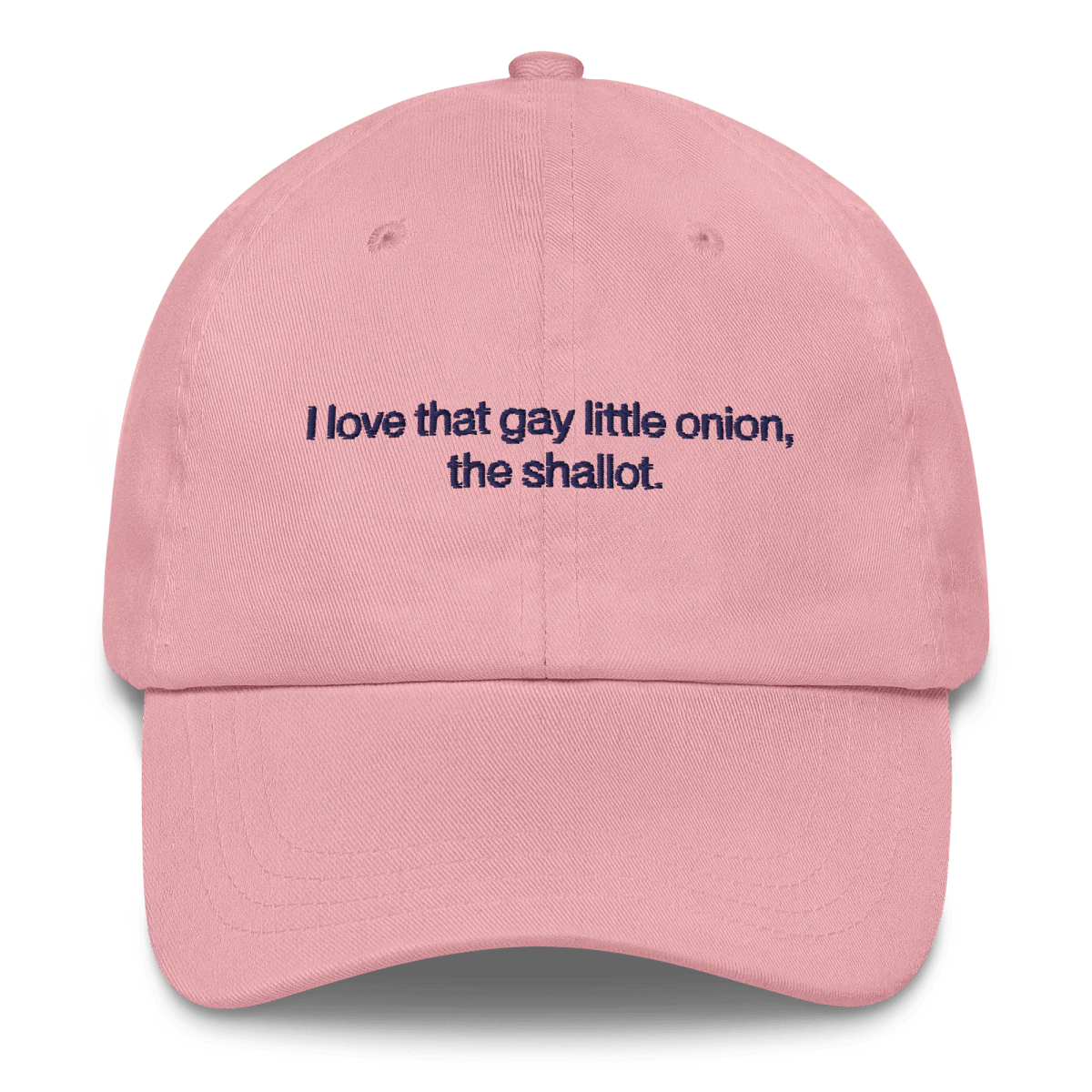 I love that gay little onion, the shallot. Embroidered Hat - Image 3
