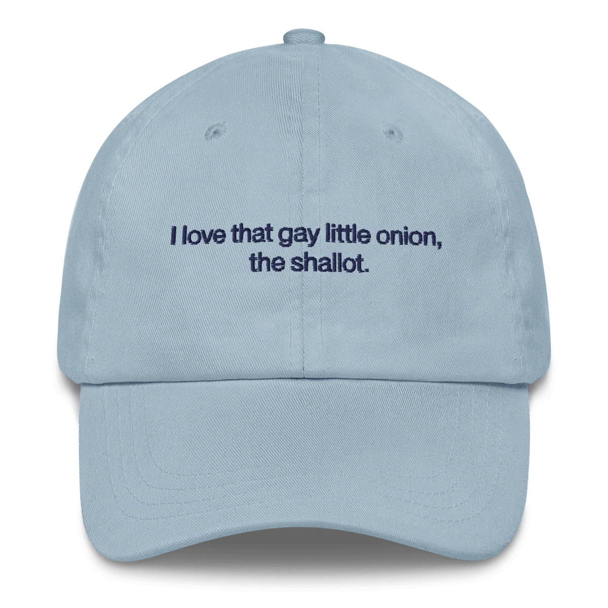 I love that gay little onion, the shallot. Embroidered Hat - Image 4