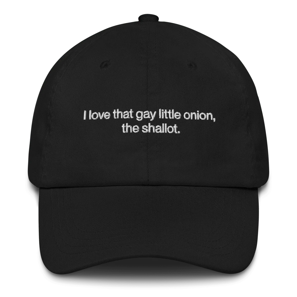 I love that gay little onion, the shallot. Embroidered Hat - Image 5
