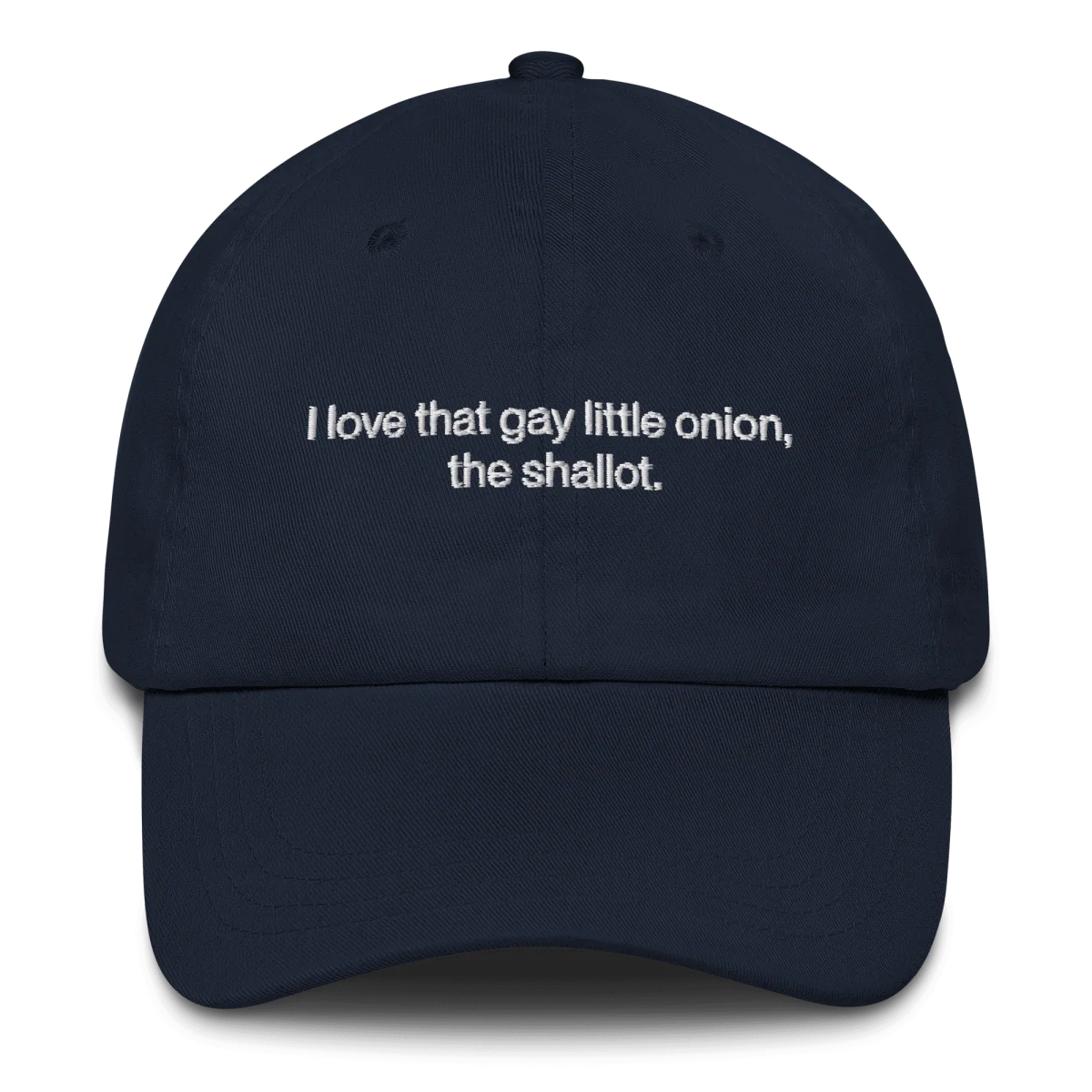 I love that gay little onion, the shallot. Embroidered Hat - Image 6