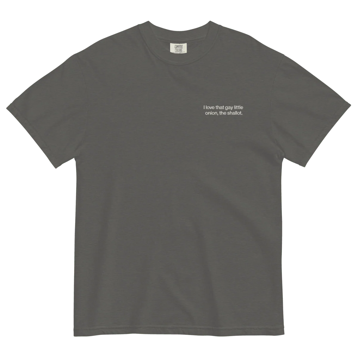 I love that gay little onion, the shallot. Embroidered T-Shirt - Image 6