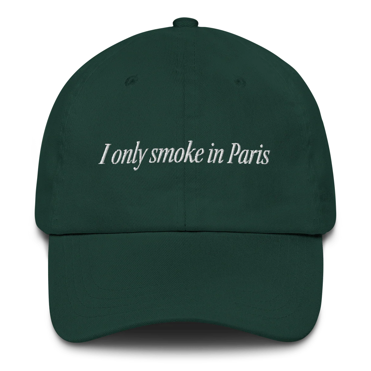 I only smoke in Paris 🚬 Embroidered Hat - Image 3