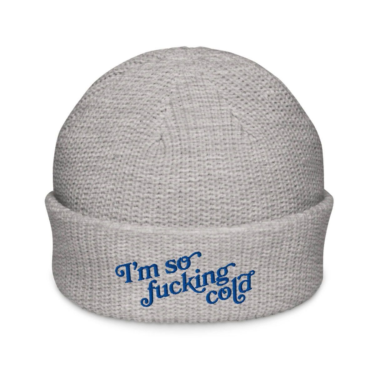 I'm so fucking cold Embroidered Beanie Hat - Image 2