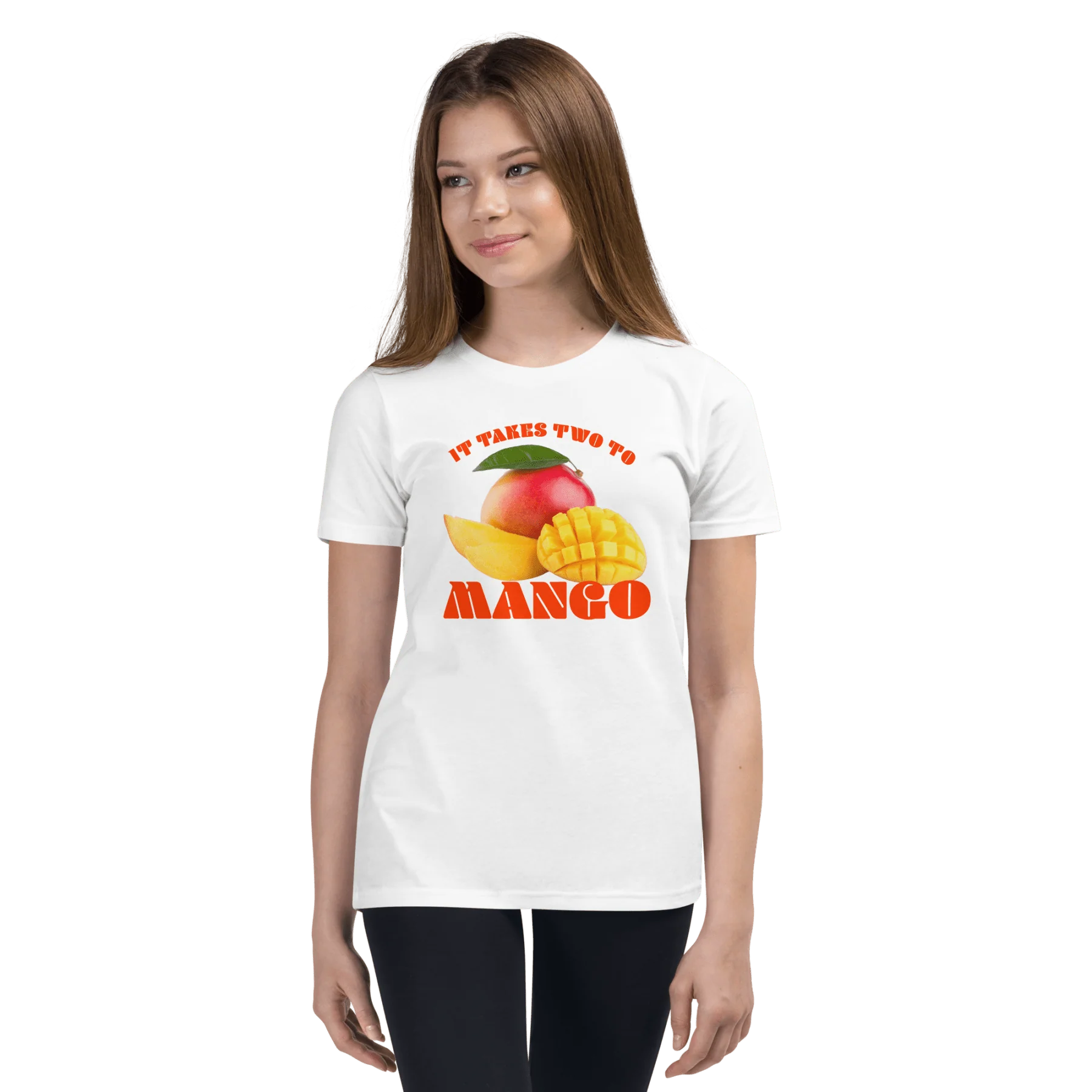 It Takes Two To Mango 🥭 Youth Kids T-Shirt - Image 2
