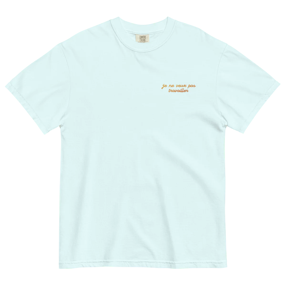 Je Ne Veux Pas Travailler Gradient Embroidered Shirt - Image 4