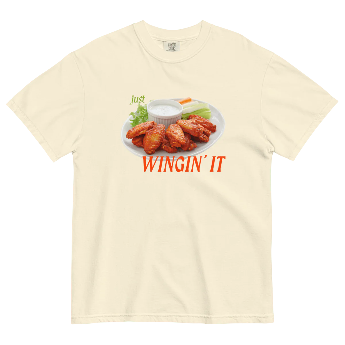 Just Wingin' It 🔥 Buffalo Wings T-Shirt - Image 2