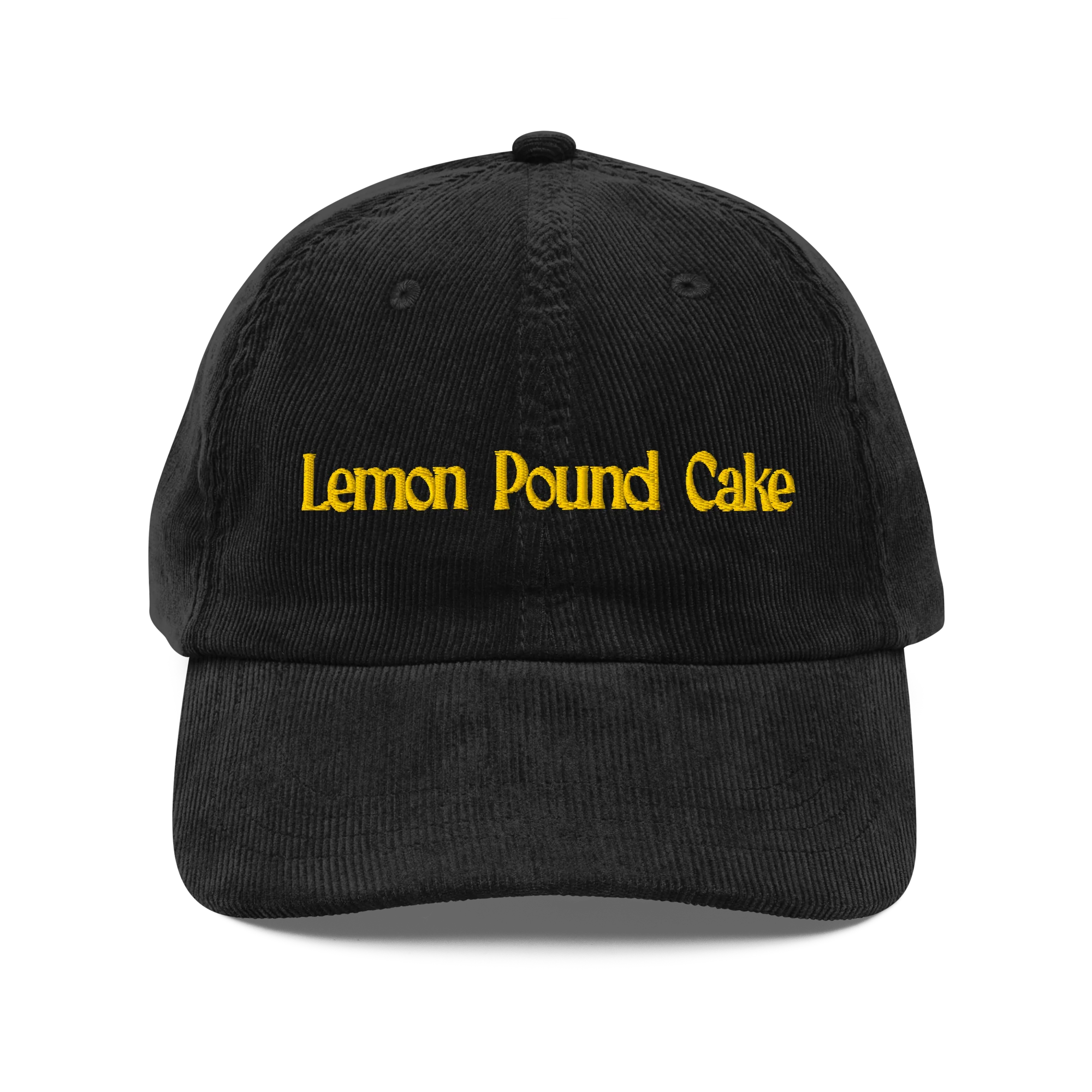 Lemon Pound Cake Embroidered Corduroy Hat - Image 2