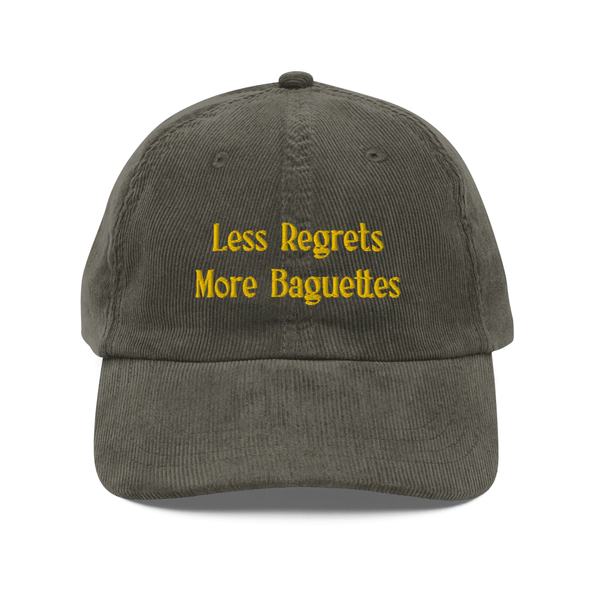 Less Regrets, More Baguettes Embroidered Hat - Image 4