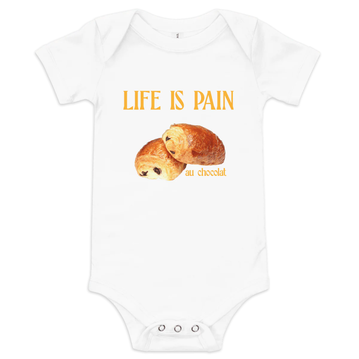 Life is Pain (au chocolat) Baby Onesie - Image 3