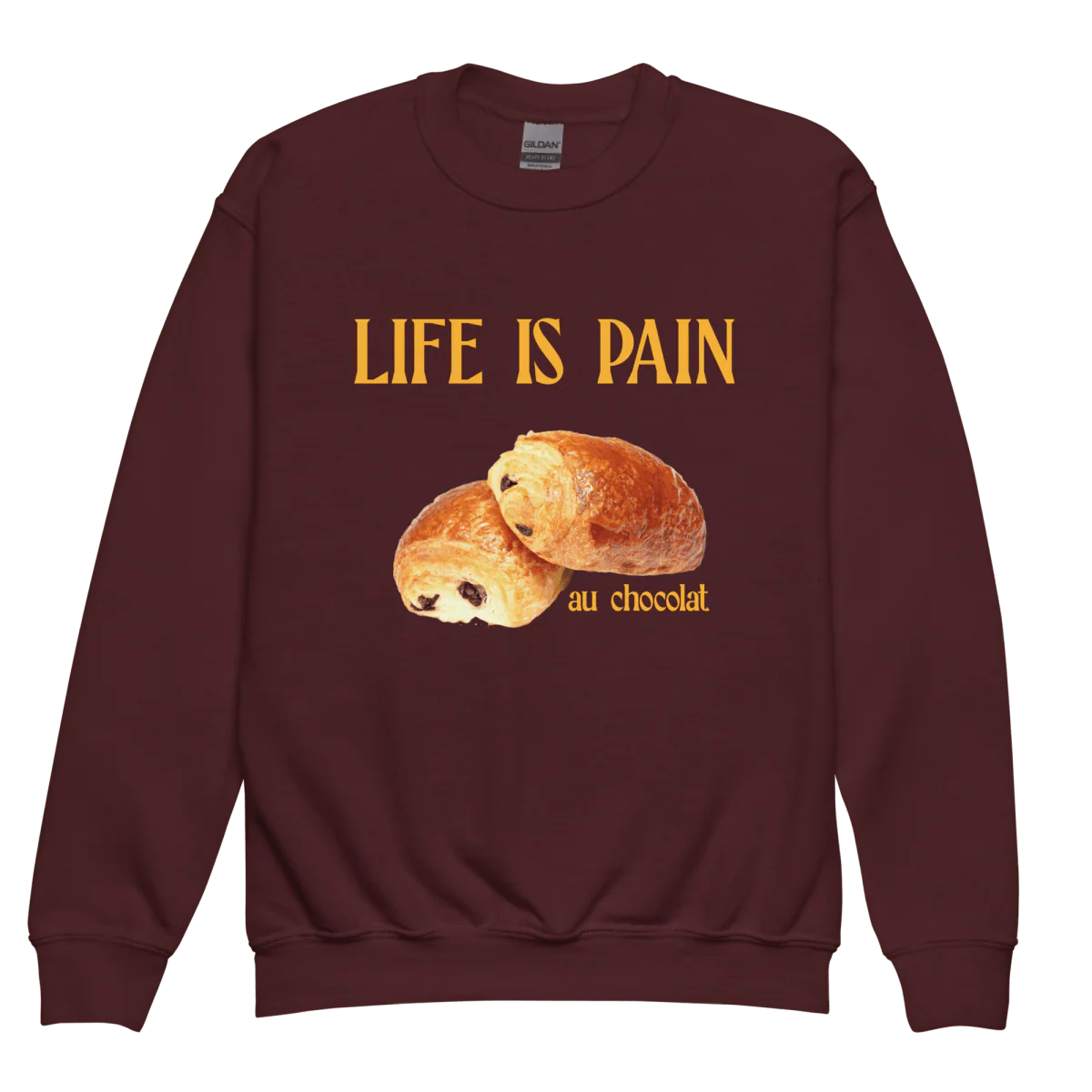 Life is Pain (au chocolat) Youth / Kids Sweatshirt - Image 4