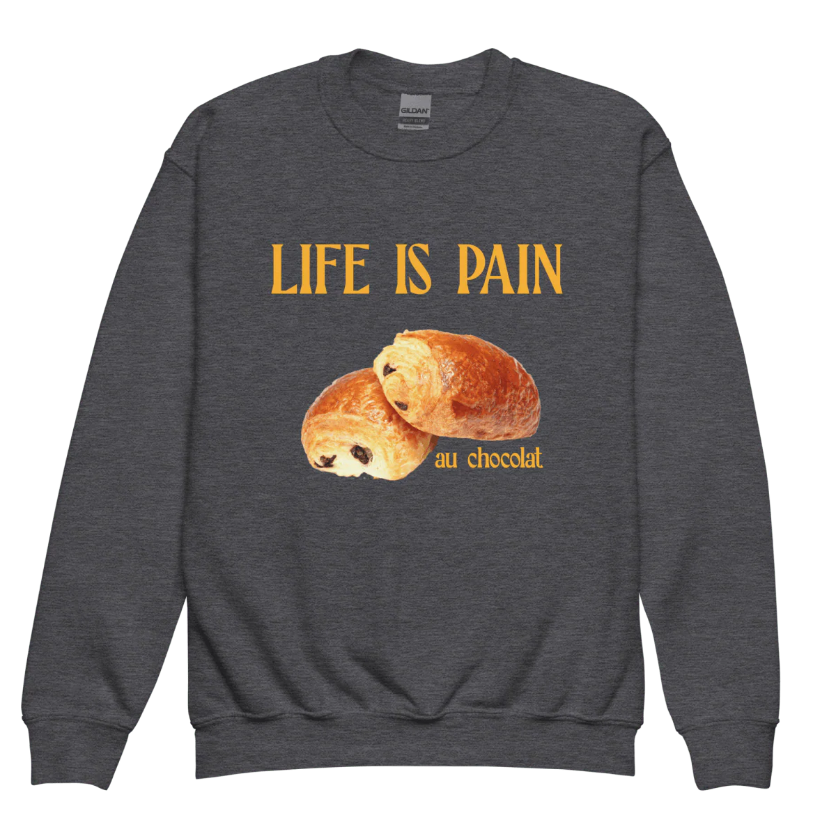 Life is Pain (au chocolat) Youth / Kids Sweatshirt - Image 5
