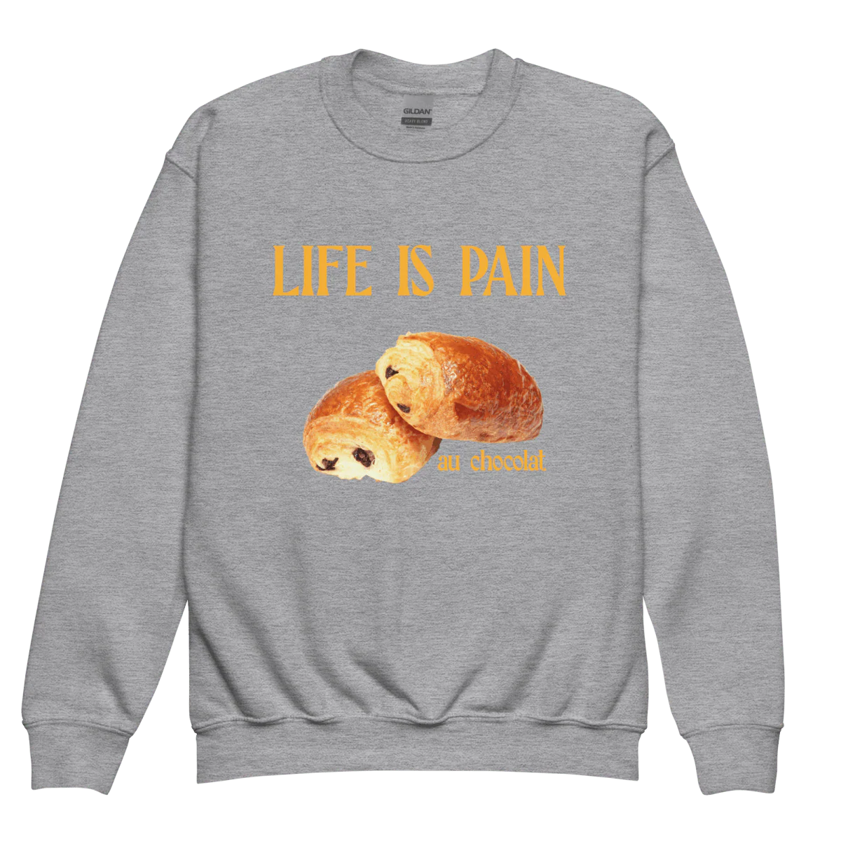 Life is Pain (au chocolat) Youth / Kids Sweatshirt - Image 6