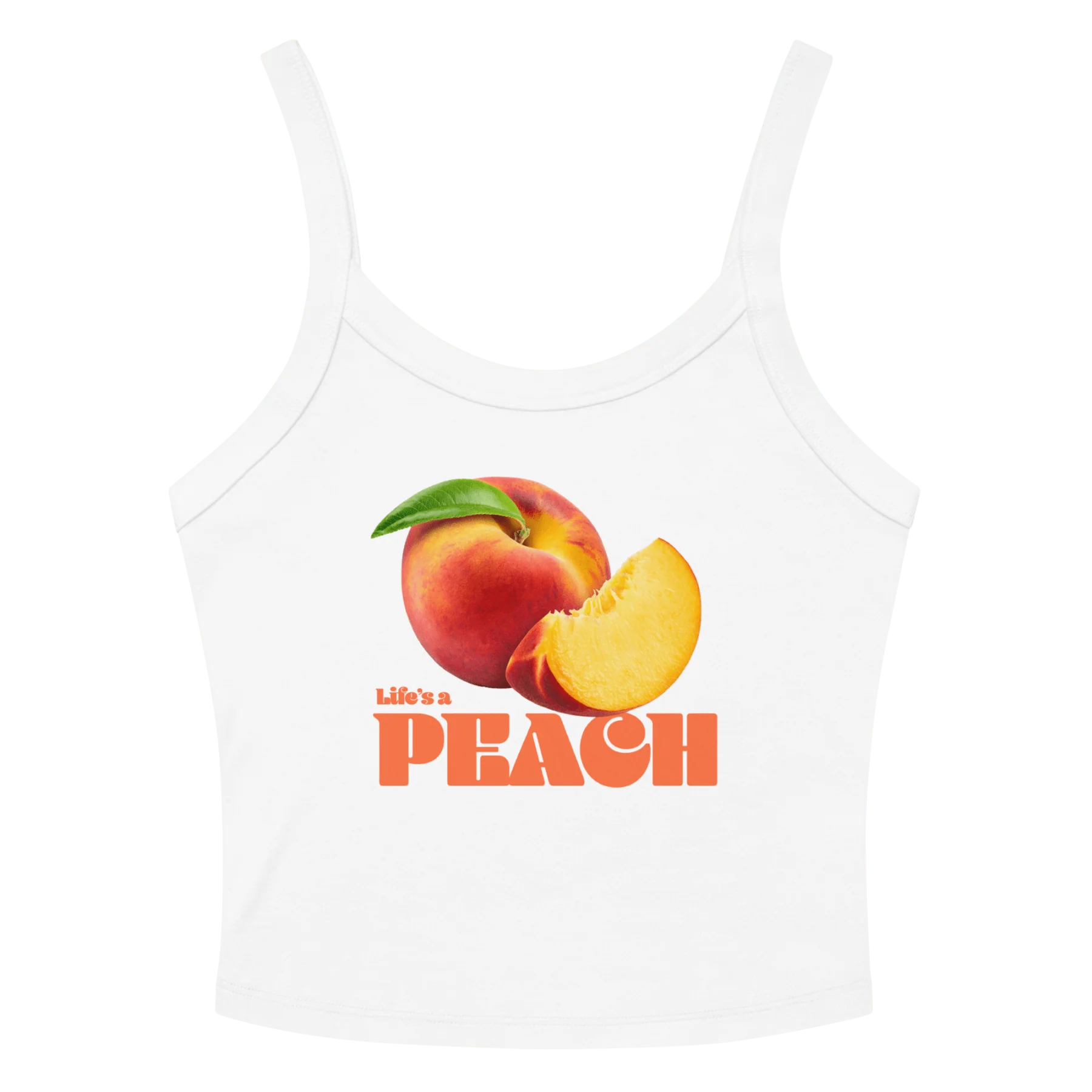 Life's a Peach Microrib Tank Top