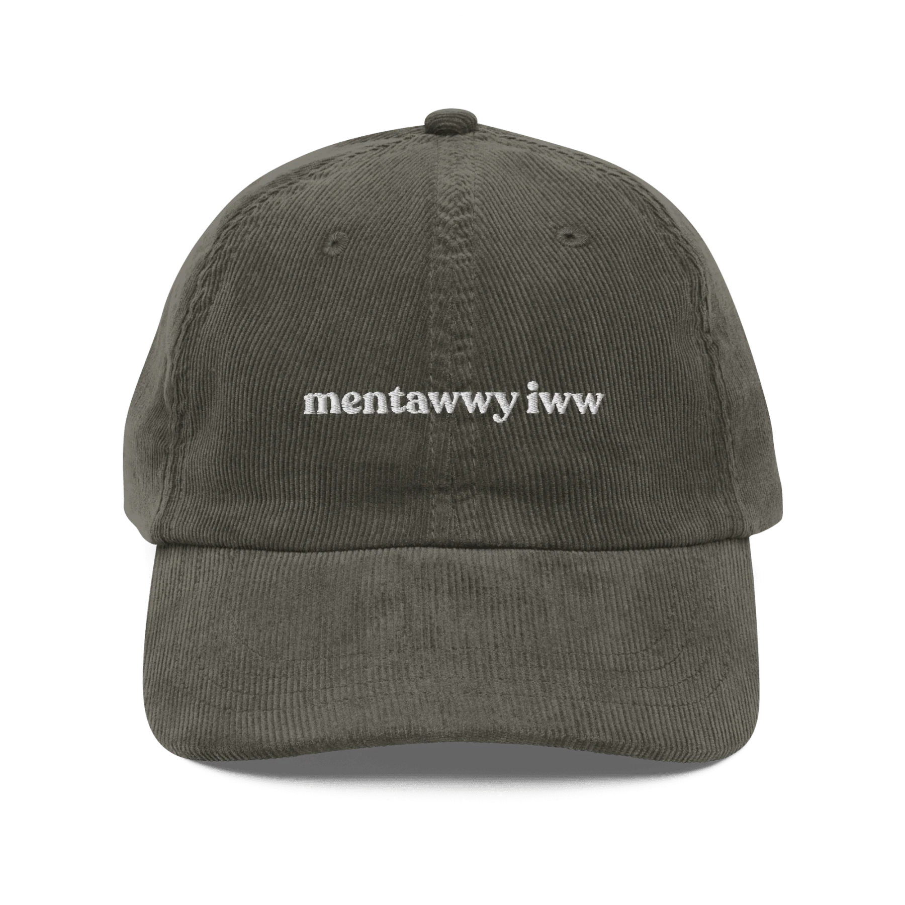 Mentawwy Iww Embroidered Corduroy Cap - Image 4