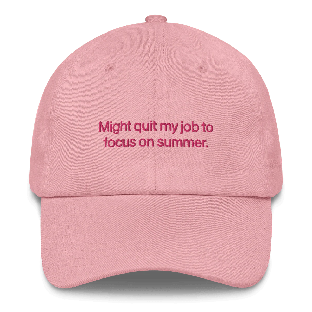 Might quit my job to focus on summer Embroidered Hat - Image 3