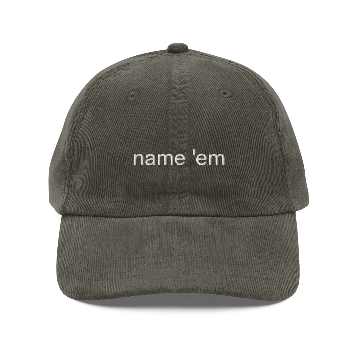 Name 'em Embroidered Corduroy Hat - Image 5