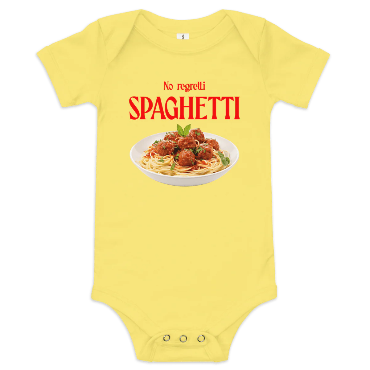 No Regretti Spaghetti Baby Onesie - Image 5