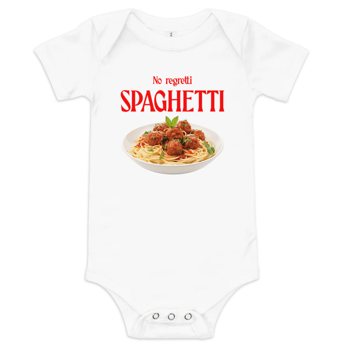 No Regretti Spaghetti Baby Onesie - Image 6