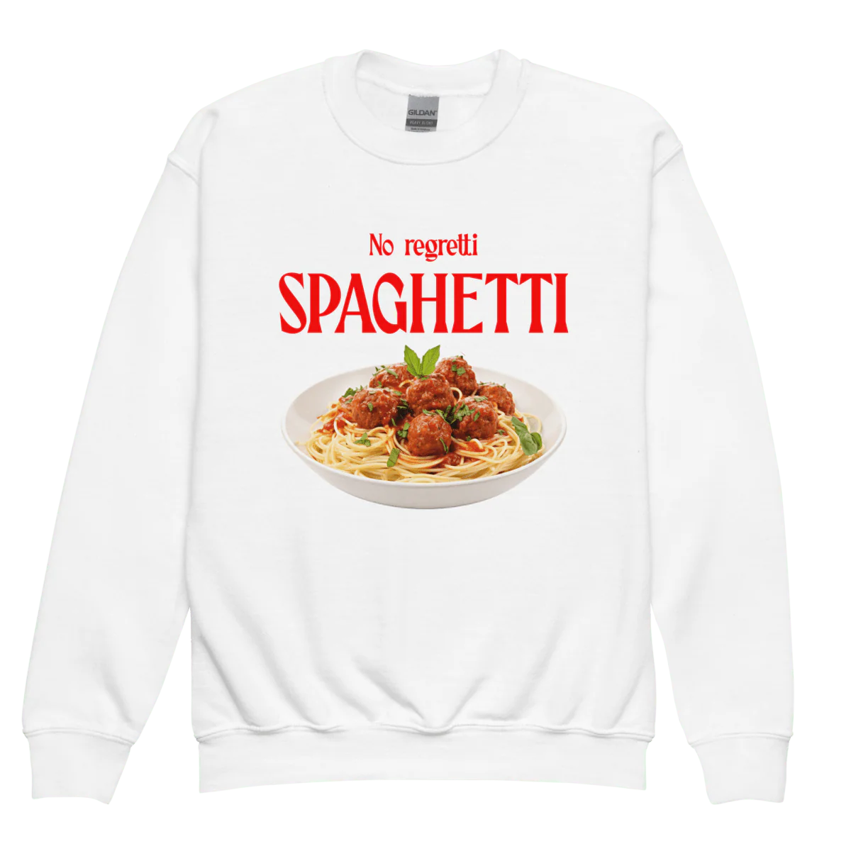 No Regretti Spaghetti Youth / Kids Sweatshirt