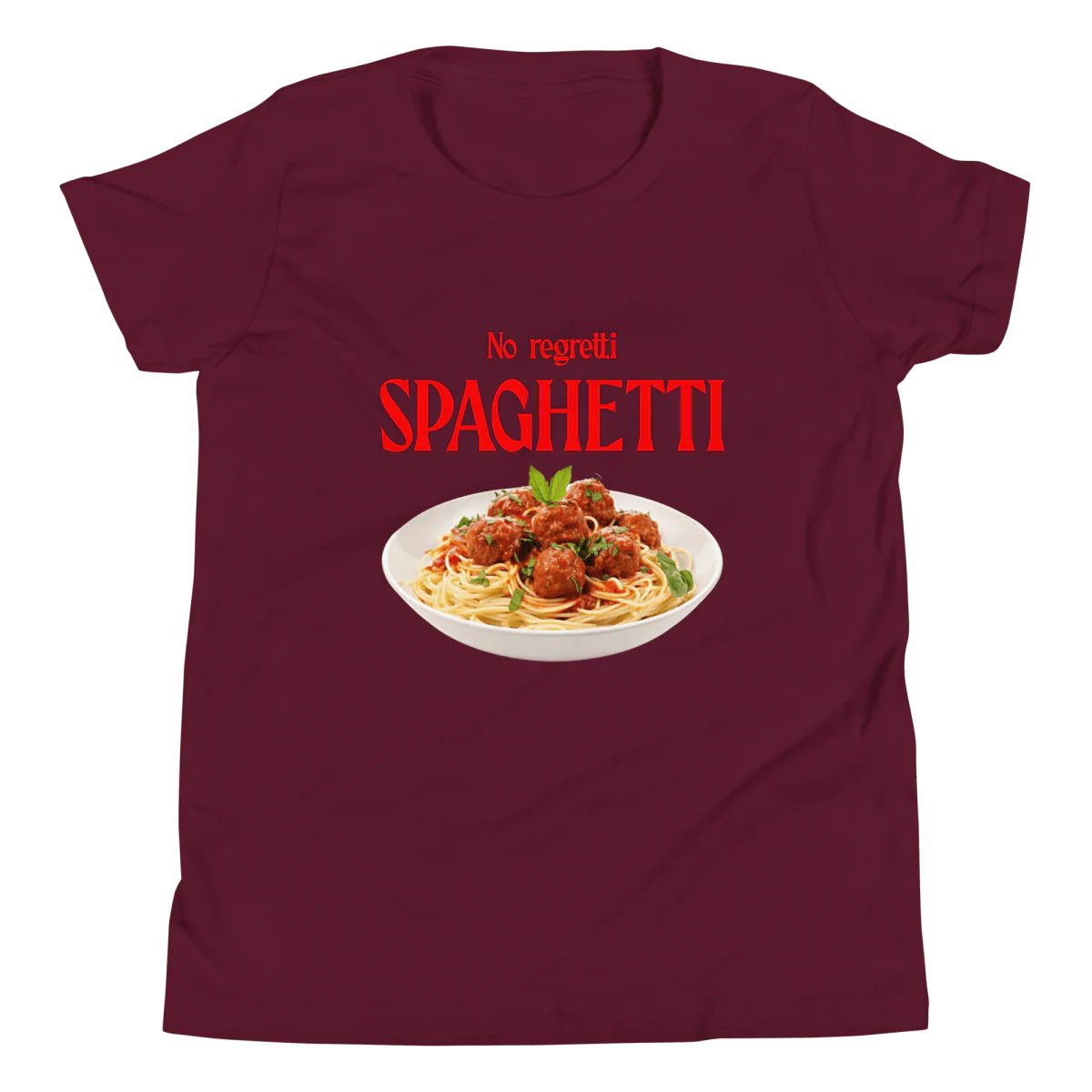 No Regretti Spaghetti Youth Kids T-Shirt - Image 4