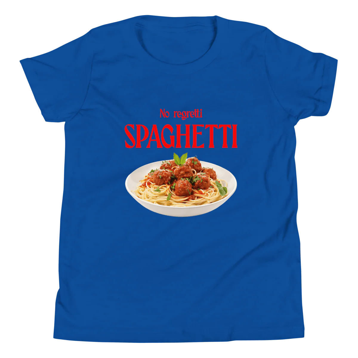 No Regretti Spaghetti Youth Kids T-Shirt - Image 5